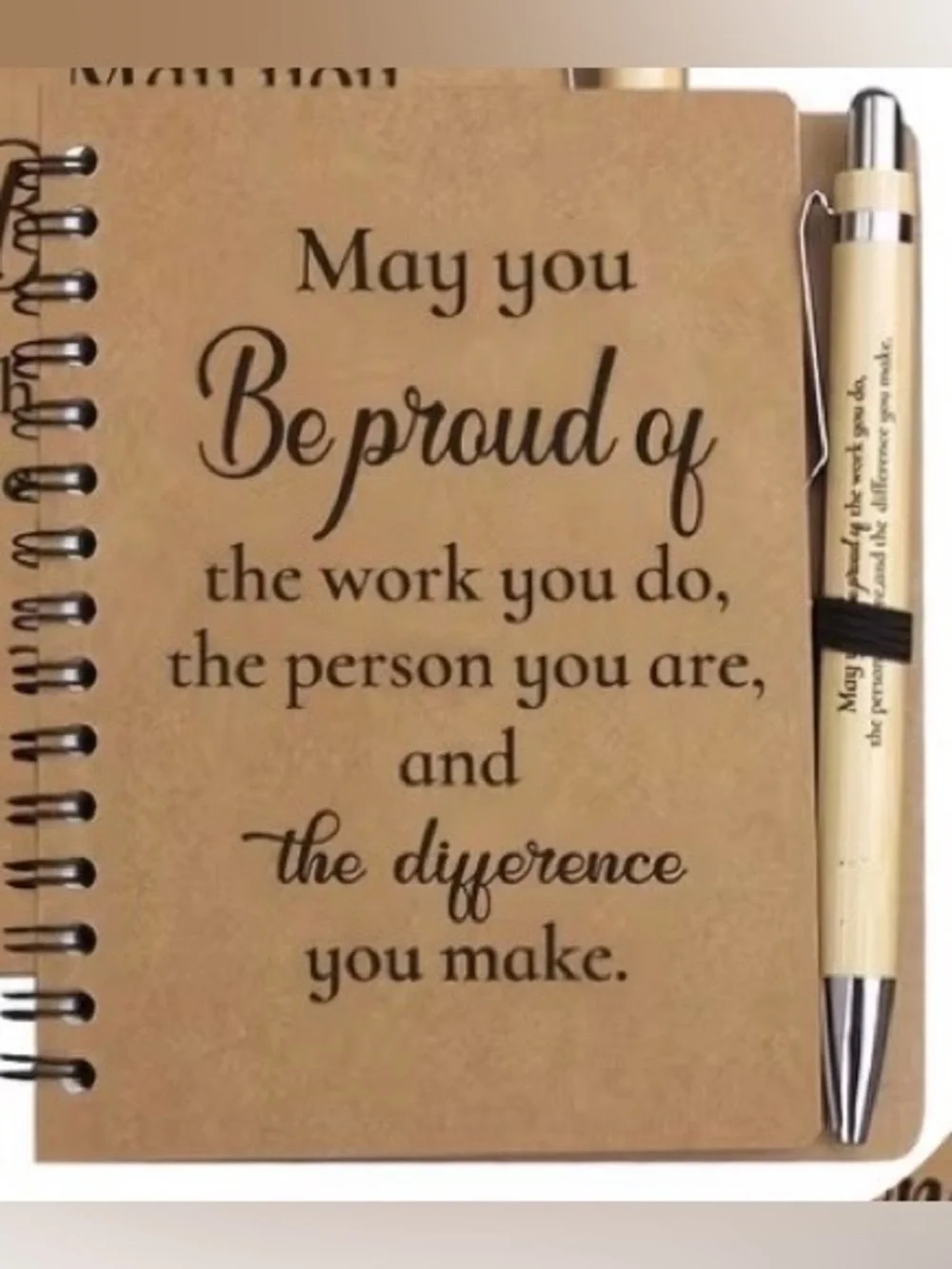 Inspirational Spiral Notebook with Pen Set NWOT